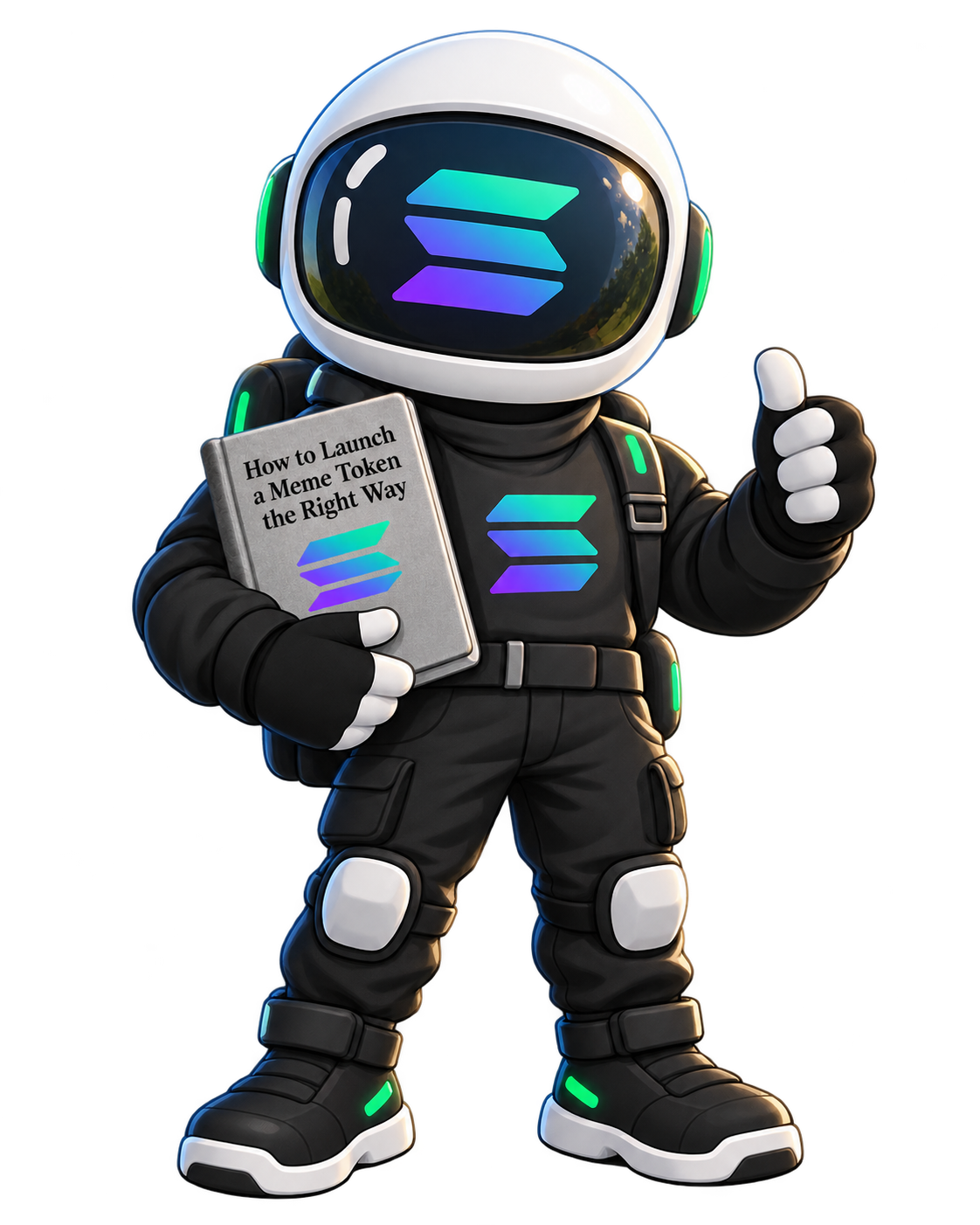 Astronaut reading the guide